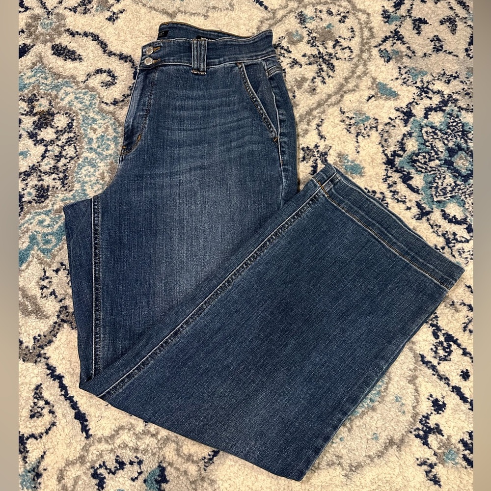 Judy Blue Wide Leg Blue Denim Jeans Size 18W